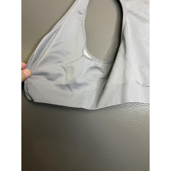 Avia Sports Bra Womens Medium Gray Zip Front Racerback Lightly Lined Seamless - Picture 5 of 5